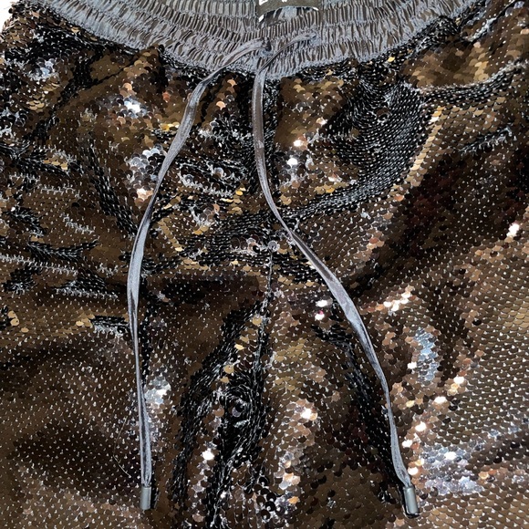 COPY - Express XS Black Sequin Joggers - Picture 4 of 5